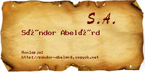 Sándor Abelárd névjegykártya